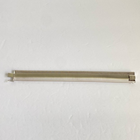 Bellezza Italy Omega Bracelet Itaor Wide Cleopatra Flex Cuff Silver Tone Metal - Picture 8 of 12